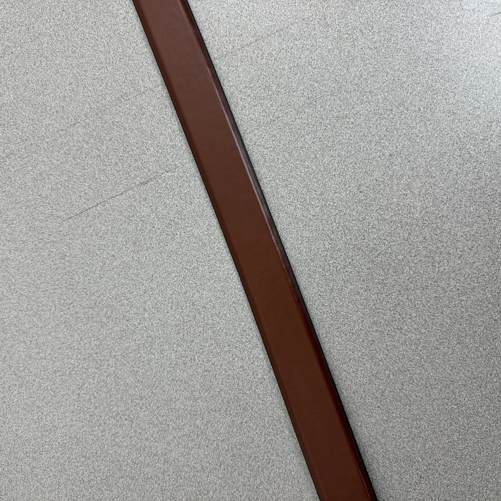 Florsheim Belt Mens 40 Brown Leather Square Buckle Dress FL5006-220-40